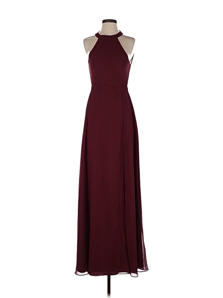 Azazie Cocktail Dress - Bridesmaid: Burgundy Dresses - Used - Size 14