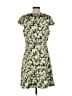 J.Crew 100% Polyester Print Green Casual Dress Size 10 - photo 2