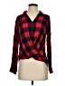 Harper 100% Rayon Plaid Red Long Sleeve Blouse Size S - photo 1