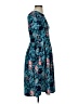 Lularoe Print Teal Cocktail Dress Size S - photo 4