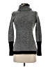 Ellen Tracy Chevron-herringbone Gray Turtleneck Sweater Size S - photo 1