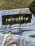 retrofête 100% Cotton Blue Denim Shorts Size 26 waist - photo 3