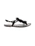 Sam Edelman Tropical Black Silver Sandals Size 8 1/2 - photo 1