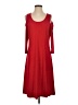 Susan Graver Solid Red Casual Dress Size S - photo 1