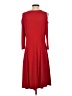 Susan Graver Solid Red Casual Dress Size S - photo 2