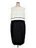 Kasper Color Block Ivory Cocktail Dress Size 20 - photo 1