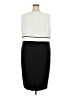 Kasper Color Block Ivory Cocktail Dress Size 20 - photo 2