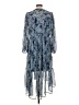 Joie 100% Polyester Paisley Blue Cocktail Dress Size L - photo 2