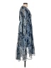 Joie 100% Polyester Paisley Blue Cocktail Dress Size L - photo 4