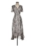 Miami 100% Polyester Paisley Gray Cocktail Dress Size S - photo 1
