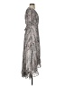 Miami 100% Polyester Paisley Gray Cocktail Dress Size S - photo 4
