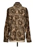 White Stag 100% Polyester Animal Print Brown Long Sleeve Blouse Size 0 - photo 2