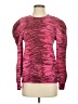 Pam & Gela 100% Cotton Animal Print Pink Pullover Sweater Size S - photo 1