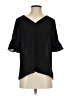 CATHERINE Catherine Malandrino 100% Polyester Black Short Sleeve Blouse Size S - photo 1