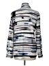 Calvin Klein 100% Polyester Stripes Silver Long Sleeve Blouse Size L - photo 2