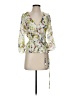 Milly 100% Silk Ivory 3/4 Sleeve Silk Top Size 2 - photo 1