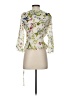 Milly 100% Silk Ivory 3/4 Sleeve Silk Top Size 2 - photo 2