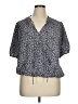 Gilli Blue Short Sleeve Blouse Size 1X - photo 1