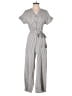Paper Crane 100% Rayon Stripes Gray Jumpsuit Size S - photo 1
