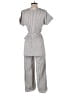 Paper Crane 100% Rayon Stripes Gray Jumpsuit Size S - photo 2
