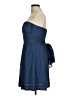 BCBGMAXAZRIA 100% Polyester Solid Blue Cocktail Dress Size 8 - photo 5