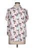 Torrid Floral Ivory Short Sleeve Blouse Size Lg Plus (0) - photo 1