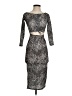 PrettyLittleThing Animal Print Gray Cocktail Dress Size 4 - photo 1