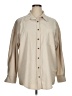 Unbranded 100% Polyester Solid Tan Long Sleeve Blouse Size XL - photo 1