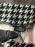 Versona Houndstooth Black Dress Pants Size M - photo 7
