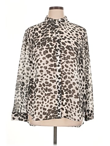 DKNYC Long Sleeve Blouse (view 1)