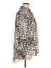 DKNYC 100% Polyester Animal Print Silver Long Sleeve Blouse Size XL - photo 4