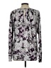 Daisy Fuentes 100% Rayon Silver Long Sleeve Blouse Size L - photo 2