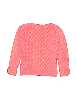 Louis Vuitton Coral Pink Velour Jacket Monogram Logo Print