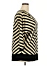 Carmen Carmen Marc Valvo Chevron-herringbone Gold Pullover Sweater Size 2X - photo 4