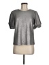 Rebecca Taylor Metallic Silver Short Sleeve Top Size 8 - photo 1