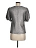 Rebecca Taylor Metallic Silver Short Sleeve Top Size 8 - photo 2