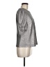 Rebecca Taylor Metallic Silver Short Sleeve Top Size 8 - photo 4