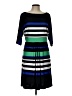 Sandra Darren Stripes Blue Casual Dress Size 12 - photo 1