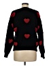 Unbranded 100% Polyester Hearts Black Pullover Sweater Size M - photo 2