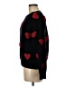 Unbranded 100% Polyester Hearts Black Pullover Sweater Size M - photo 5