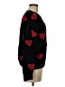 Unbranded 100% Polyester Hearts Black Pullover Sweater Size M - photo 4