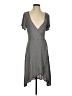 Caution to the Wind Stripes Gray Casual Dress Size XS  - photo 1