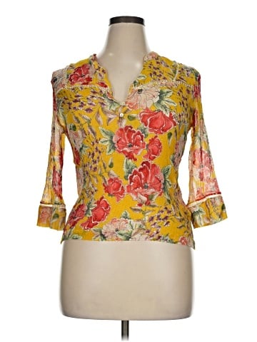 Left Coast by Dolan 3/4 Sleeve Silk Top (view 1)
