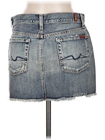 7 For All Mankind Denim Skirt (view 2)