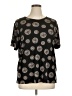 Liz Baker Black Short Sleeve Top Size XL (petite) - photo 1