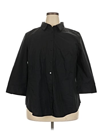 Worthington 3/4 Sleeve Button-Down Shirt (view 1)