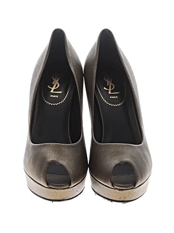 Yves Saint Laurent Palais Platform Peep Toe Pumps (view 2)