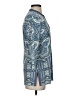 J. McLaughlin Paisley Blue 3/4 Sleeve Top Size S - photo 4