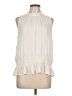 Ann Taylor 100% Polyester Ivory Sleeveless Blouse Size L - photo 1