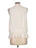 Ann Taylor 100% Polyester Ivory Sleeveless Blouse Size L - photo 2